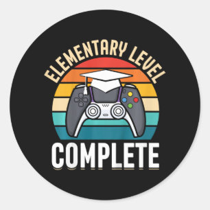 Adesivo Redondo Nível Elementar - Gamer Cl Completa De Graduação 2