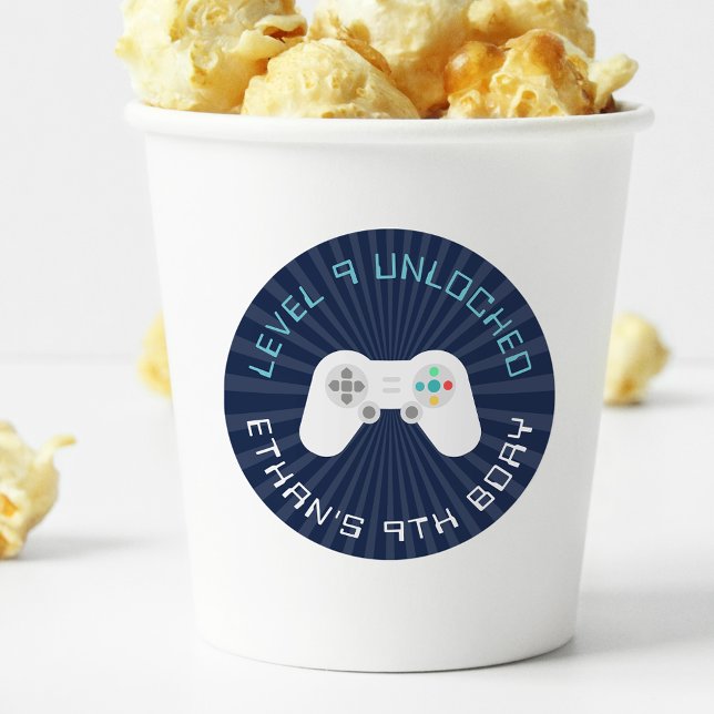 Adesivo Redondo Nível para cima | Theme Gamer Personalizado Aniver (Criador carregado)