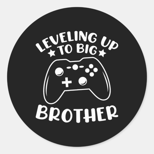 Adesivo Redondo Nivelando Até O Big Brother Video Game Controller  (Frente)