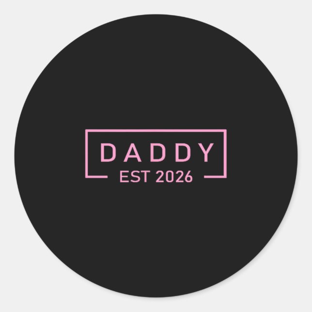 Adesivo Redondo Nk Daddy Est. 2026 Logo Father 2026 Loading New Da (Frente)