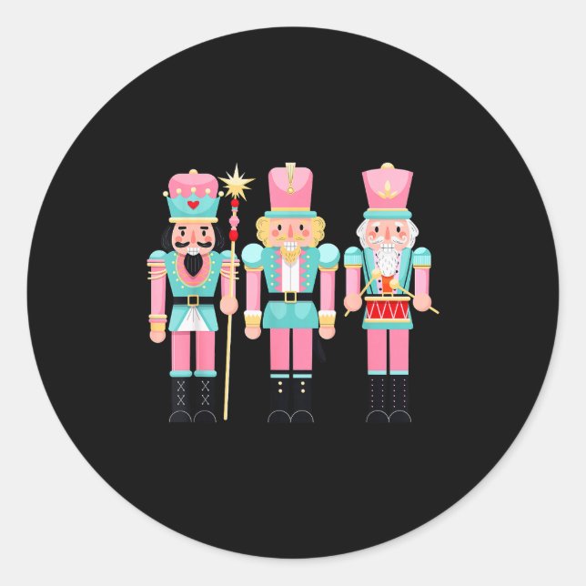 Adesivo Redondo Nk Nutcracker Squad Xmas Nk Christmas Pajamas Wome (Frente)