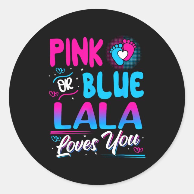 Adesivo Redondo Nk Or Blue Lala Loves You New Baby  (Frente)