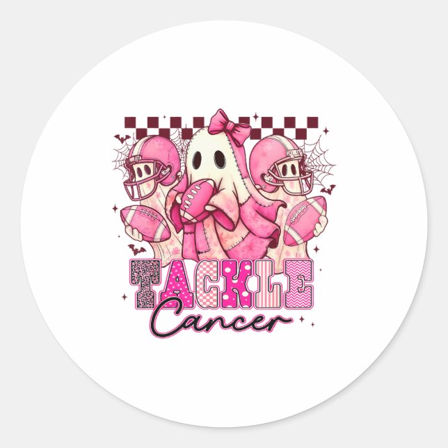 Adesivo Redondo Nk Out Tackle Breast Cancer Awareness Football Gho (Frente)