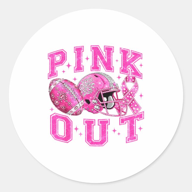 Adesivo Redondo Nk Out Tackle Breast Cancer Awareness Football Nk  (Frente)