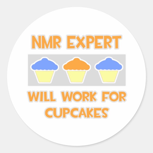 Adesivo Redondo NMR Expert.. Trabalhará Para Cupcakes (Frente)