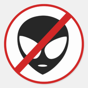 Adesivo Redondo no-aliens