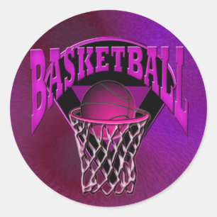 Adesivo Redondo No basquetebol e no encosto da aro