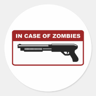 Adesivo Redondo No Caso De Zombies