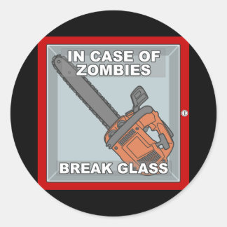 Adesivo Redondo No caso de zombies