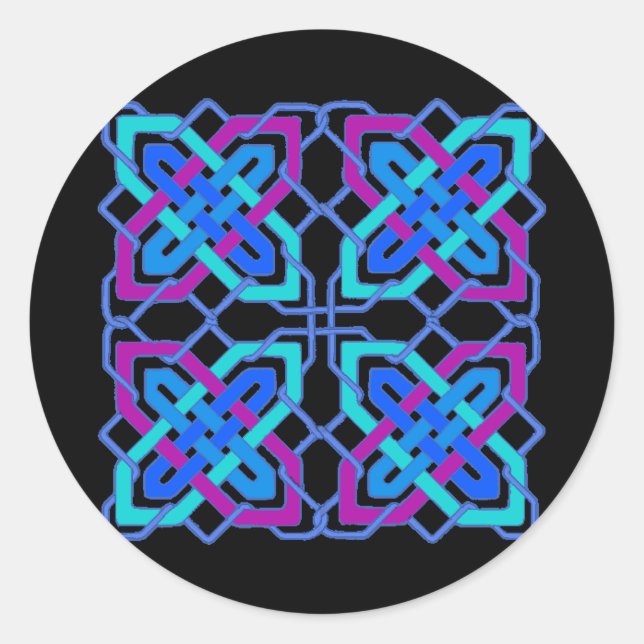 Adesivo Redondo Nó Celta 3 Preto (Frente)