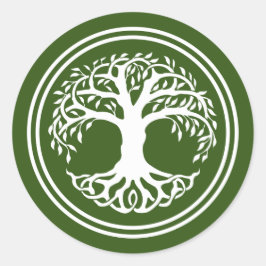 Adesivo Redondo Nó Celta da Árvore da Vida