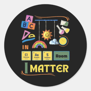 Adesivo Redondo No Clroom I Teacher Sticker
