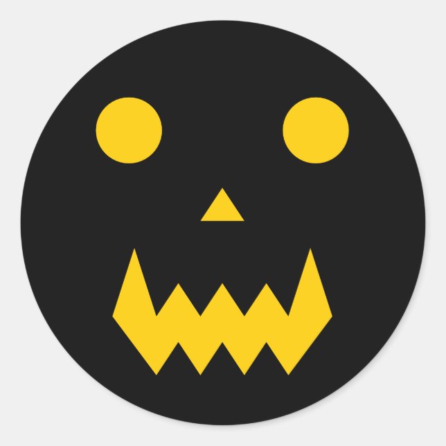 Adesivo Redondo No Dia das Bruxas Brilhante (Frente)