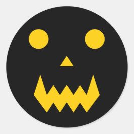 Adesivo Redondo No Dia das Bruxas Brilhante