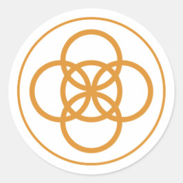 Adesivo Redondo Nó Dourado