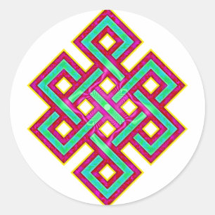 Adesivo Redondo Nó eterno budista