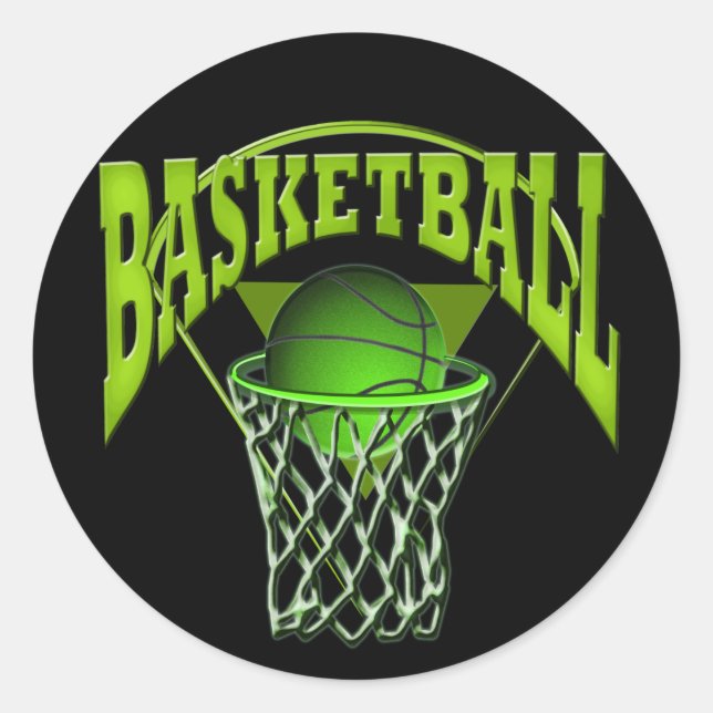 Adesivo Redondo No Hoop Basball e fundos (Frente)