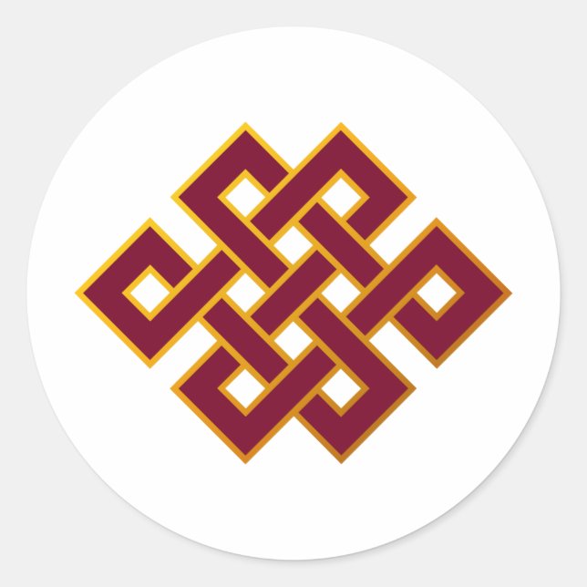 Adesivo Redondo Nó infinito das karmas… ou nó eterno (Frente)