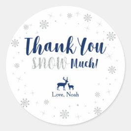 Adesivo Redondo No interior do inverno, muito obrigado.