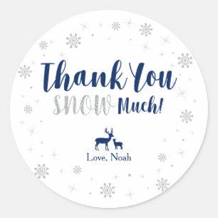 Adesivo Redondo No interior do inverno, muito obrigado.