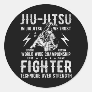 Adesivo Redondo No Jiu-Jitsu Confiamos na Técnica em vez de no Lut
