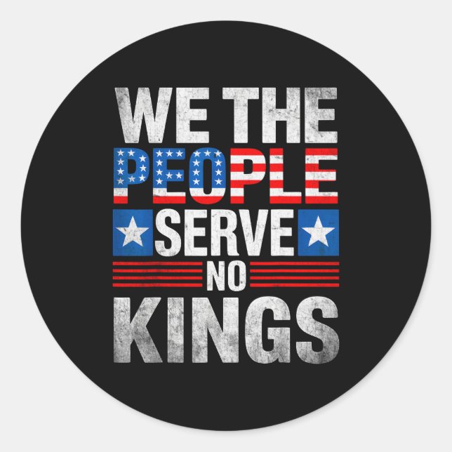 Adesivo Redondo No King Patriotic Dom Shirt For Men Women  (Frente)