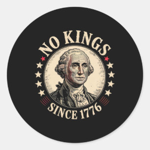 Adesivo Redondo No Kings In America 1776