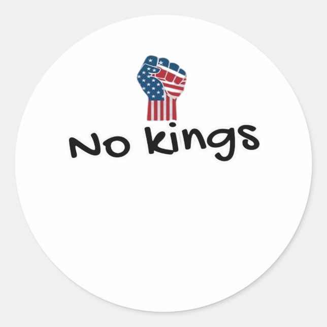 Adesivo Redondo No Kings In America Classic Minimal Clean (Frente)