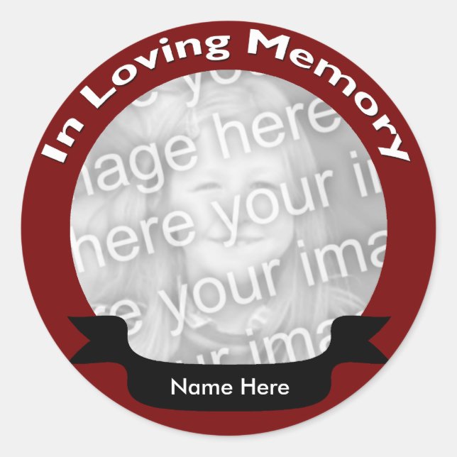 Adesivo Redondo No Loving Memory Stickers (Frente)