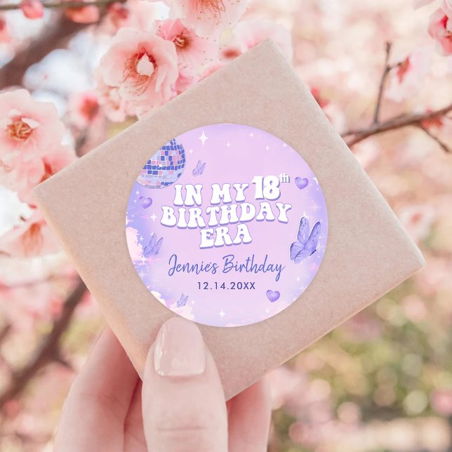 Adesivo Redondo No meu 18º aniversário (Criador carregado)