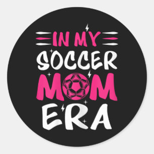 Adesivo Redondo No Meu Futebol, Mãe Era Retro Soccer Mães Teares