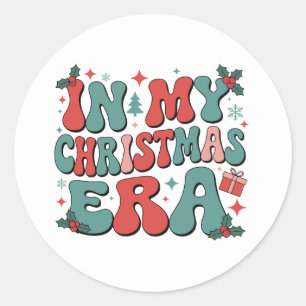 Adesivo Redondo No Meu Natal Era Um Natal Fofo e Descolado