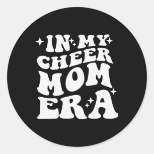 Adesivo Redondo No Meu Período de Mãe de Cheer Cheerleading Jogo d