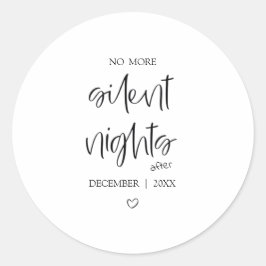 Adesivo Redondo No More Silent Nights | Baby Announcement Sticker