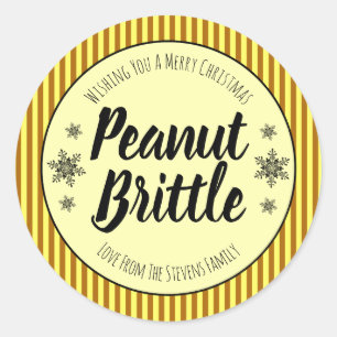 Adesivo Redondo No Natal, Peanut Brittle
