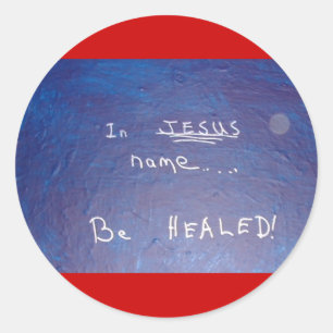 ADESIVO REDONDO NO NOME DE JESUS - 1118