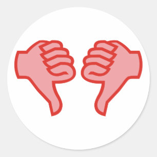 Adesivo Redondo no not dedo polegar OK thumbs down