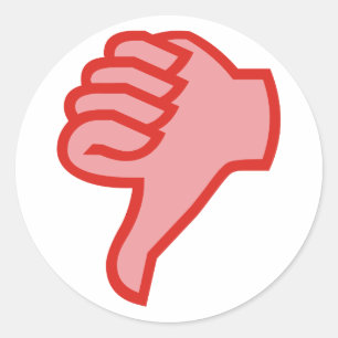 Adesivo Redondo no not dedo polegar OK thumbs down