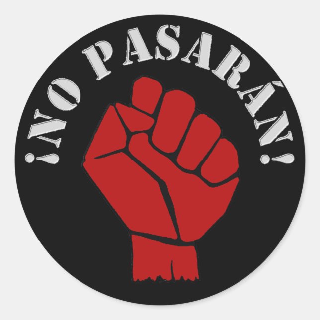 ADESIVO REDONDO NO PASARAN (Frente)