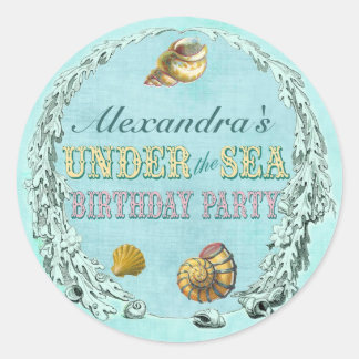 Adesivo Redondo No Sea Party Sticker - Nome Personalizado