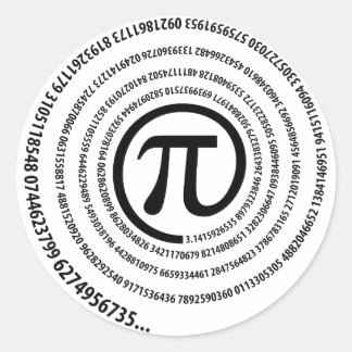Adesivo Redondo No Sinal Pi, Versão Espiral