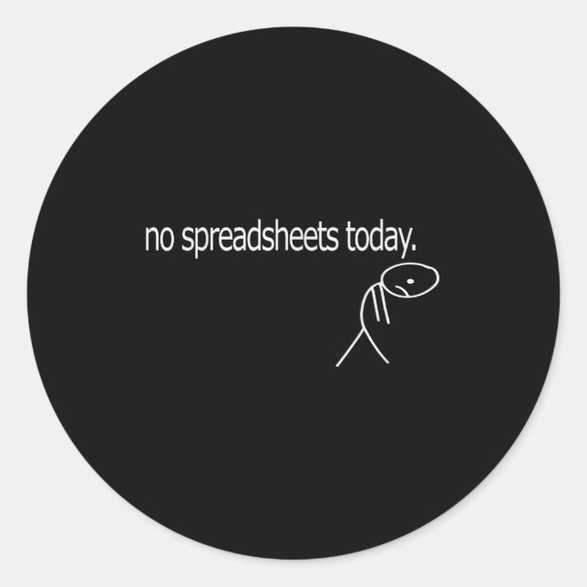 Adesivo Redondo No Spreadsheets Today Accounting Spreadsheets Acco (Frente)