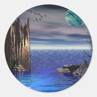 Adesivo Redondo No topo do mundo