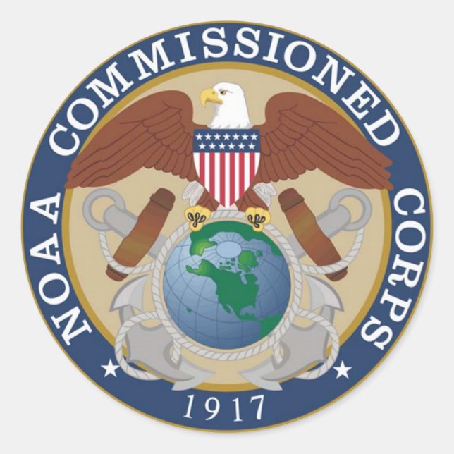 Adesivo Redondo NOAA — Corps Encomendada (Frente)