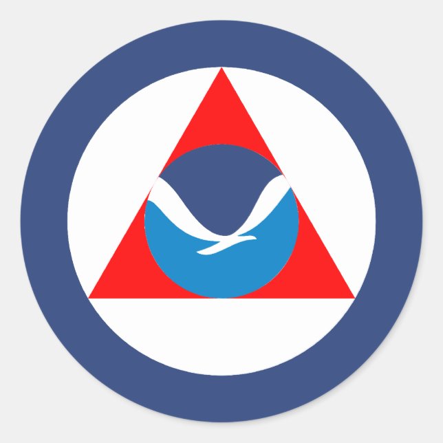Adesivo Redondo Noaa, Estados Unidos (Frente)