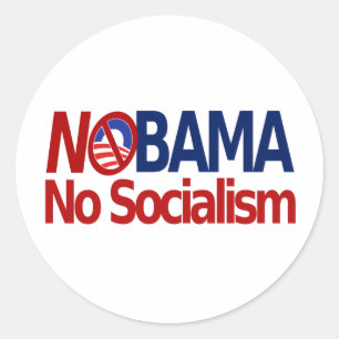 Adesivo Redondo NOBAMA nenhum socialismo