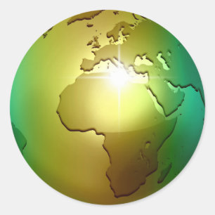 Adesivo Redondo Noble World Globe - Sticker