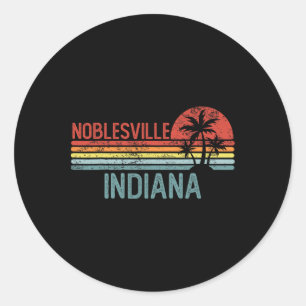 Adesivo Redondo Noblesville Indiana Divertido Usa Viagem Cidade Ca