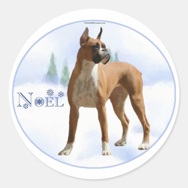 Adesivo Redondo Noel Boxer (Frente)