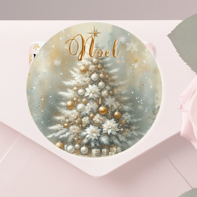 Adesivo Redondo Noel Classic Round Sticker (Criador carregado)